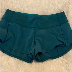 Teal speed up shorts
